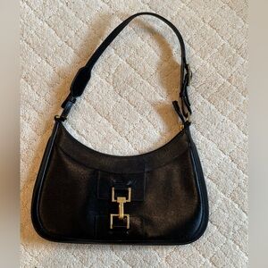 Gucci Black Shoulder Bag with Gold Hardware